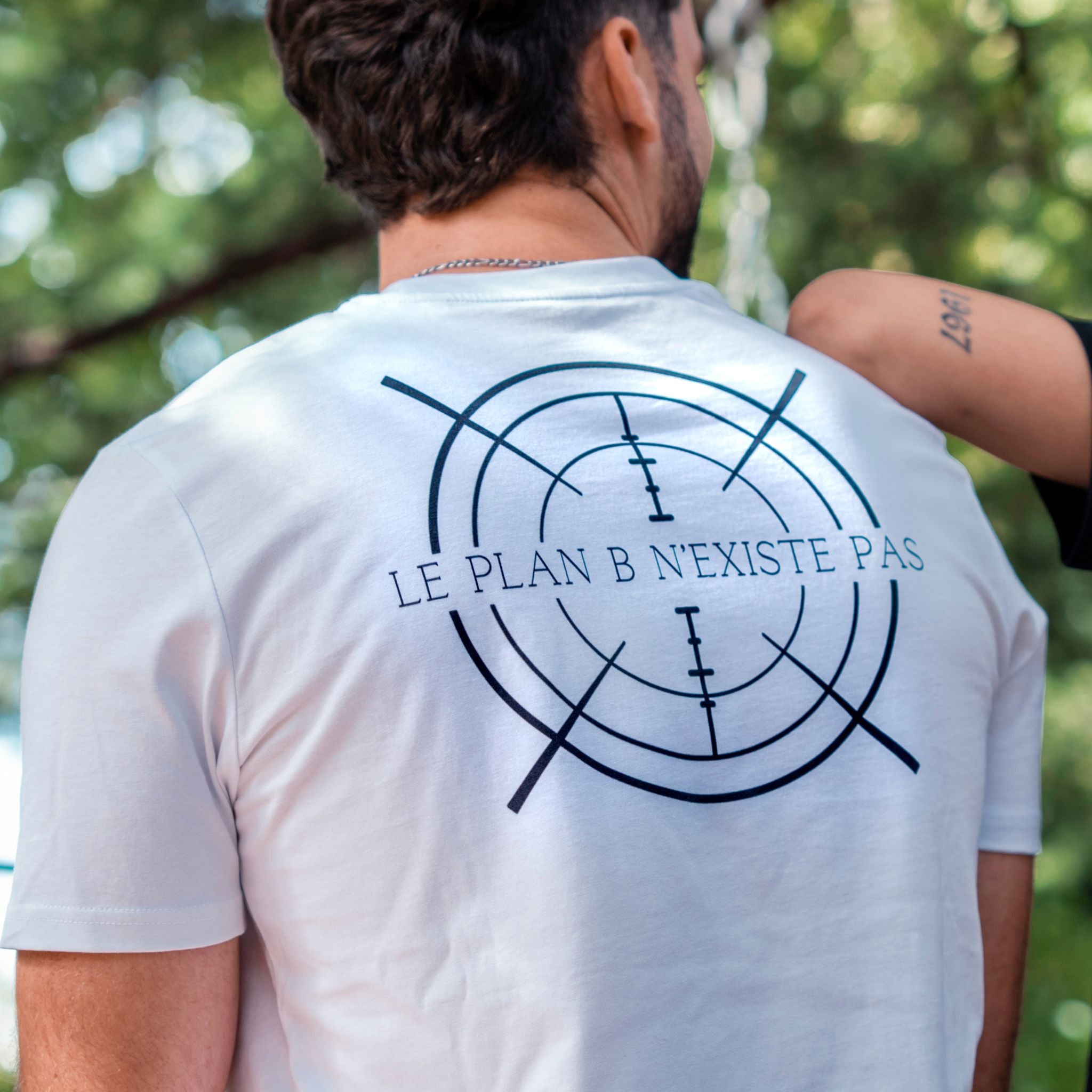 T-shirt à message motivant Le Plan B n’existe pas white