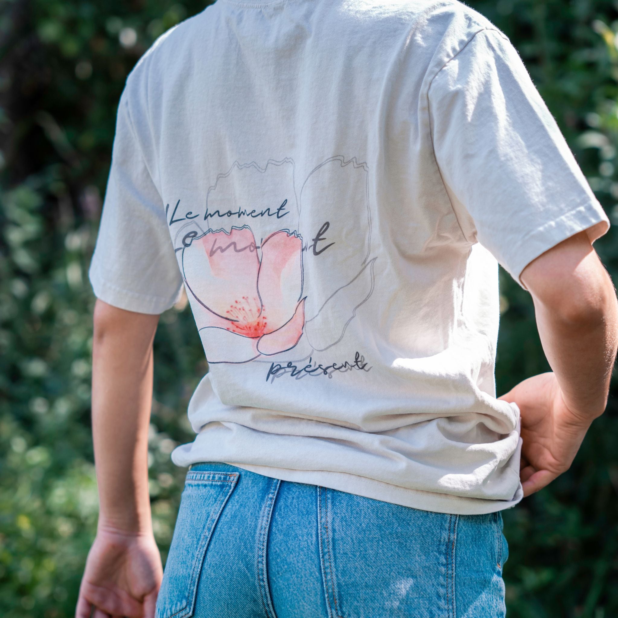 T-shirt oversize Le Moment Présent fleur