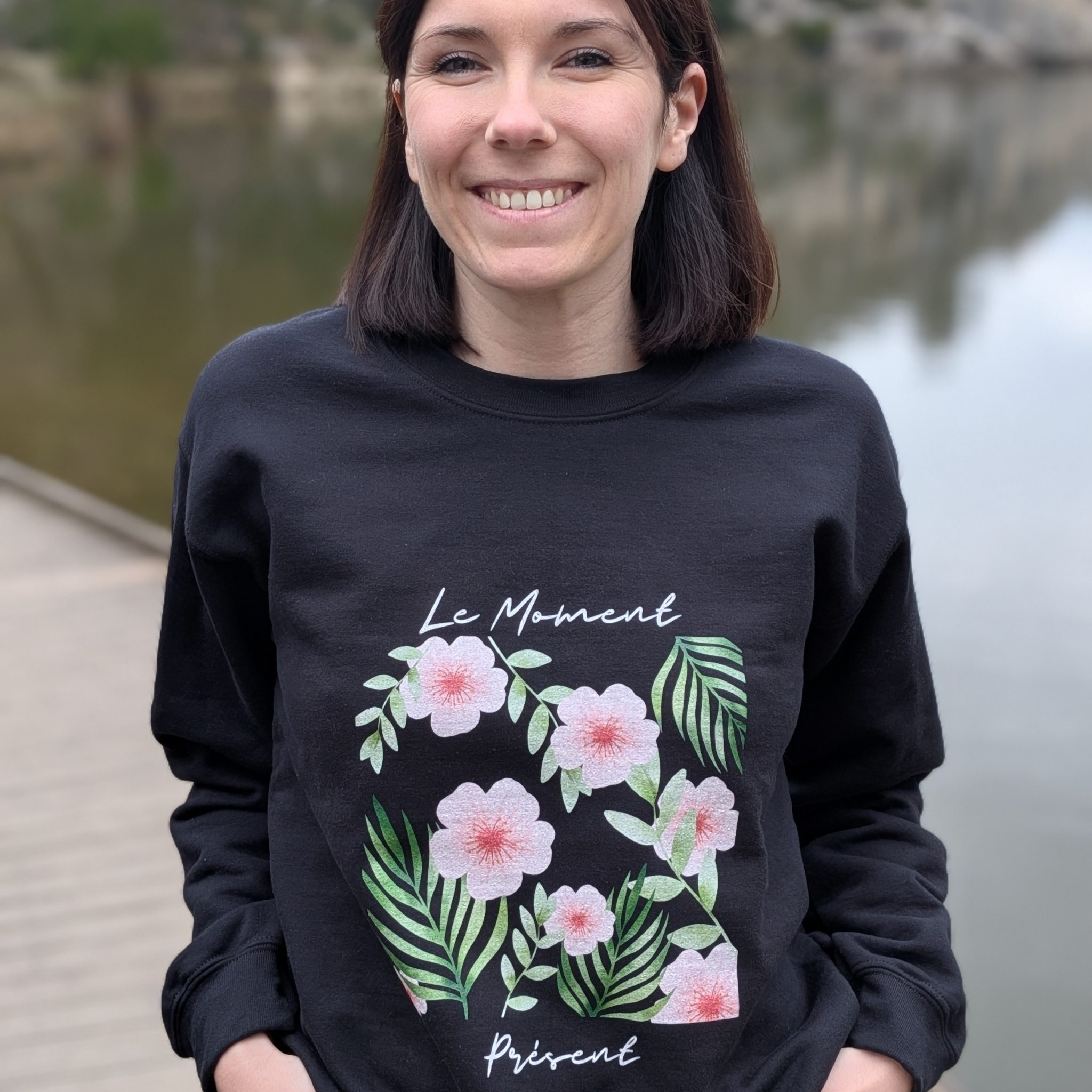 Sweat-shirt affirmation positive Le Moment Présent