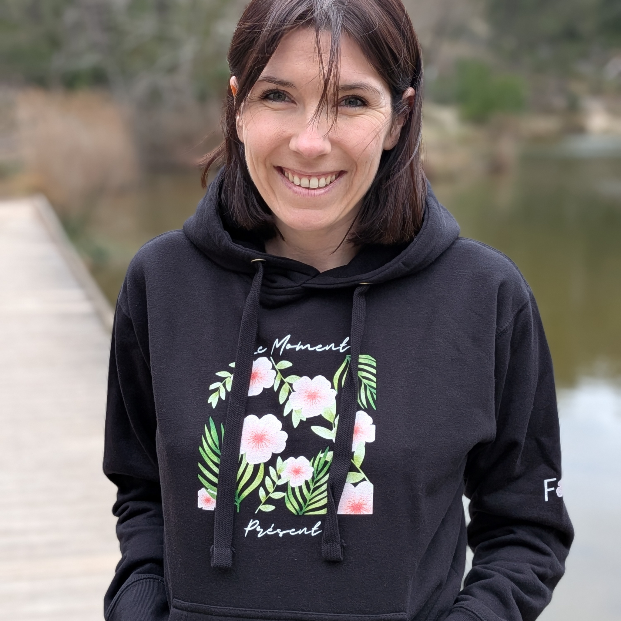 Hoodie à message positif Le Moment Présent